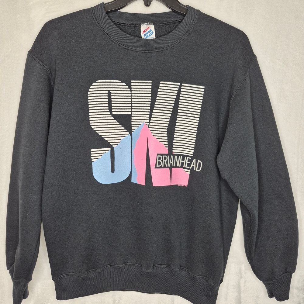 Vintage 80s Retro Brian Head‎ Ski Pullover Sweater Size Large